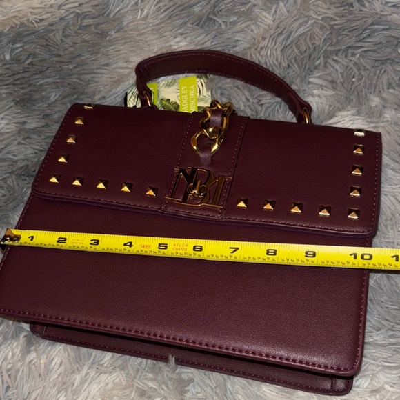 Badgley Mischka Satchel purse crossbody with Gold Accents NWT - Picture 7 of 13